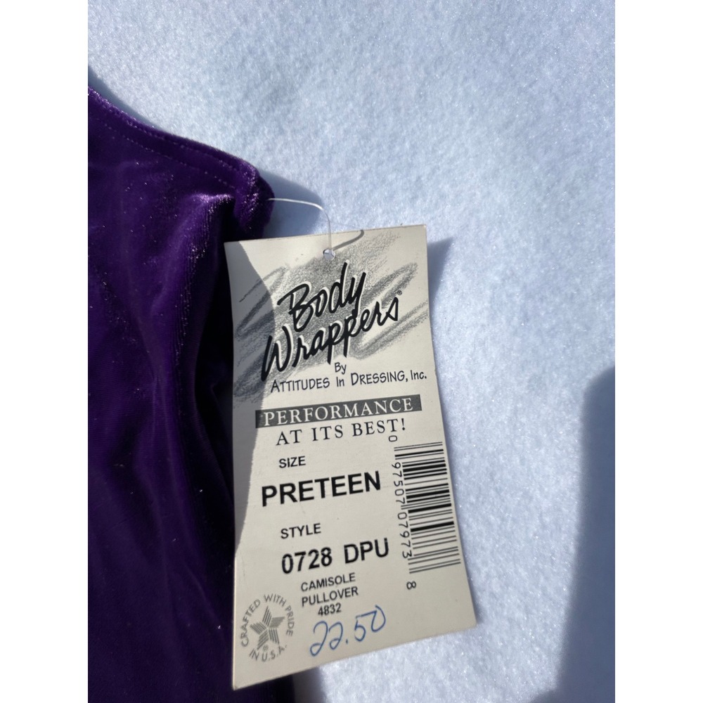Body Wrappers Purple Girls Tank Vintage 90s - Picture 3 of 9